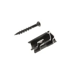 Sachet De 10 Clips Démontables Aluminium Noirs + Vis Inox